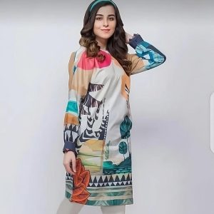 Swiss Lawn Printed Shirt for Women Summer Casual Wear