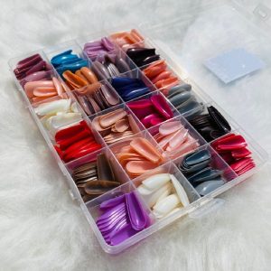 576 Pcs Multicolor Fake Nails ABS Plastic