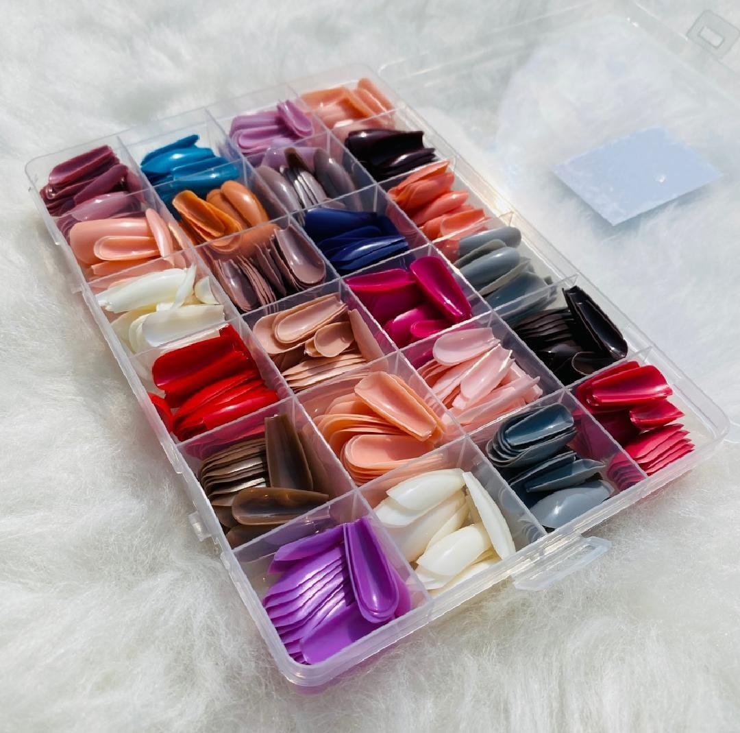 576 Pcs Multicolor Fake Nails ABS Plastic