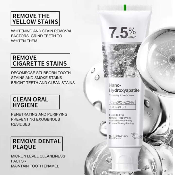7.5% Nano Hydroxyapatite Teeth Whitening Toothpaste 120GM - Image 3