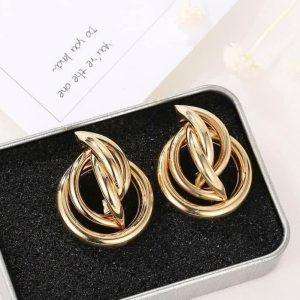 Golden Tangle Earrings for Women, Premium Quality, Durable, New Arrival, Best Price in Pakistan