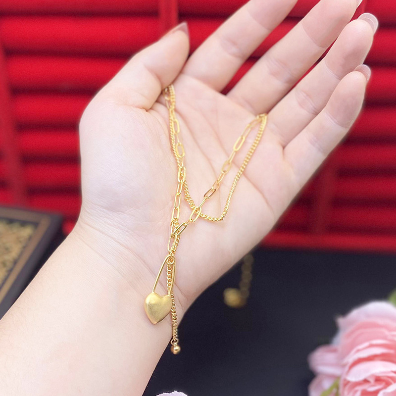 Gold Flower Necklace for Women Wedding Retro Style - Image 22