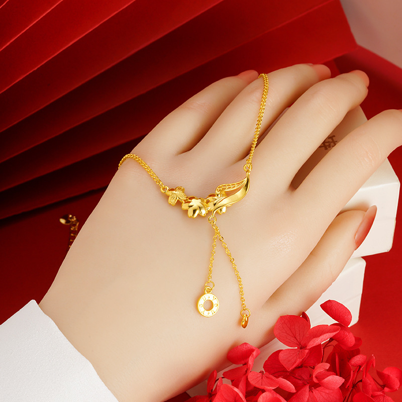 Gold Flower Necklace for Women Wedding Retro Style - Image 27